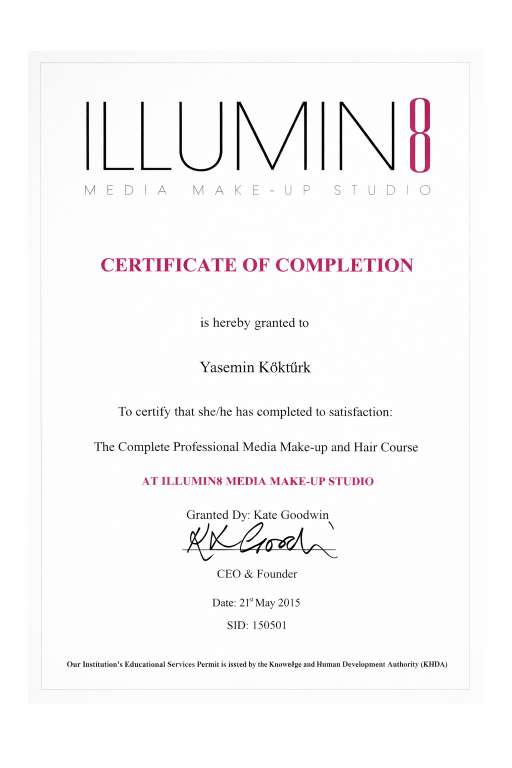 Certificate 2